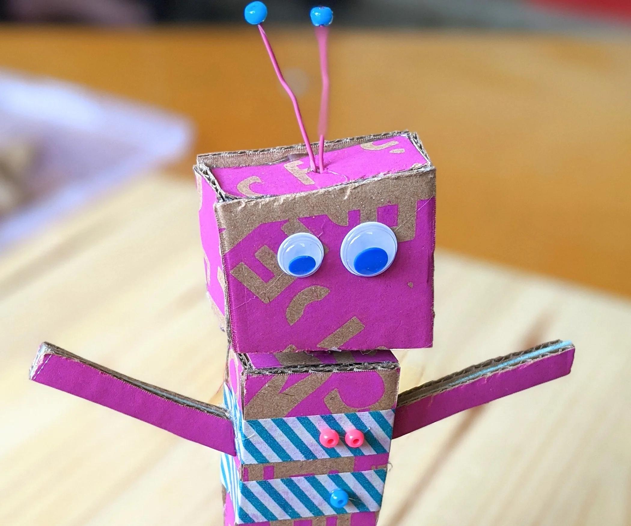 box robot head - How to make a big box robot