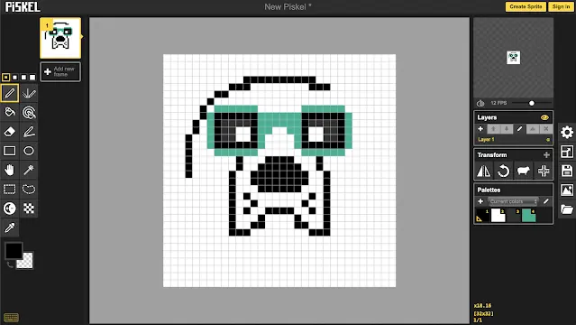 pixelart robot - What tool is used for pixel art